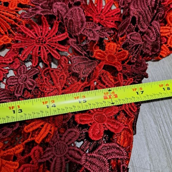 Anthropologie Eva Franco Brigitte Floral Lace Embroidered Crochet Midi Dress 0 - Picture 7 of 16